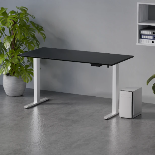 Biurko regulowane z elektryczną regulacją wysokości Control Flex+ 140 Biały / Czarny LVNSystem