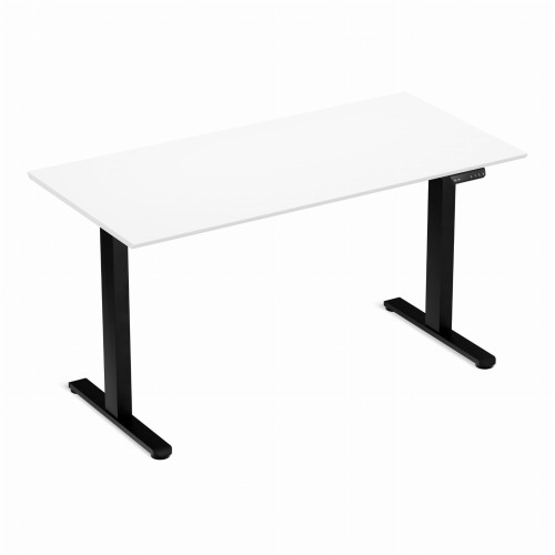 Biurko regulowane z elektryczną regulacją wysokości Control Flex+ 140 LVNSystem Czarny / Biały