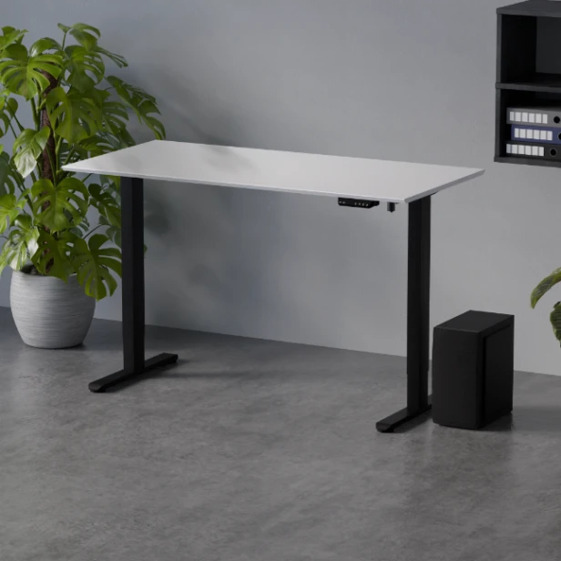 Biurko regulowane z elektryczną regulacją wysokości Control Flex+ 140 LVNSystem Czarny / Biały