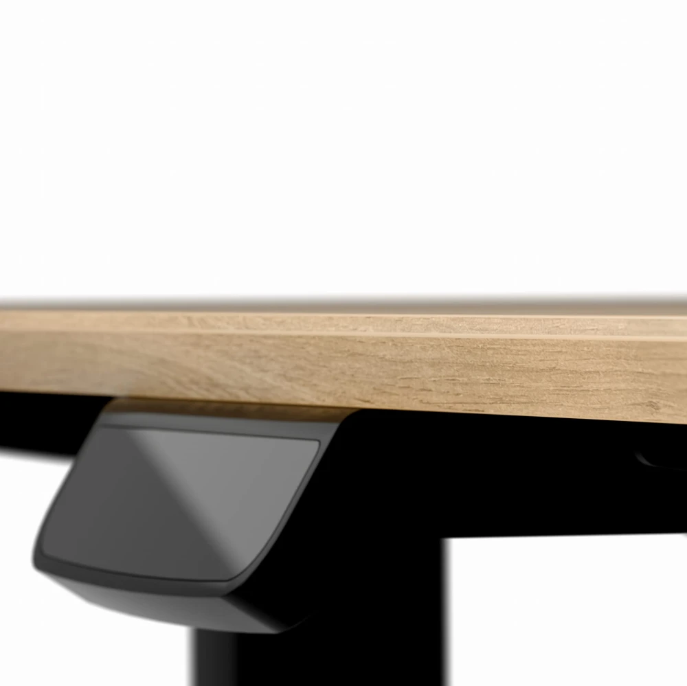 Blat do biurka z podcięciem Desktop + Frez Dąb Hamilton 120 / 138 cm – detal z bliska