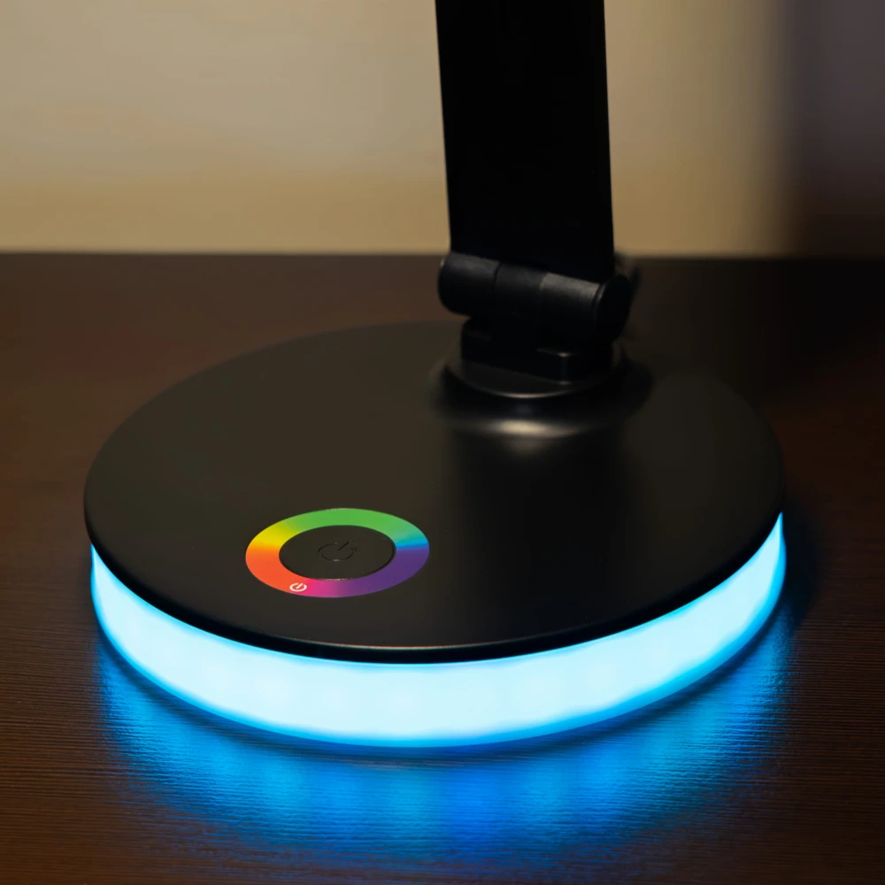 Lampka Bruno Black 5W LED RGB – detal z bliska
