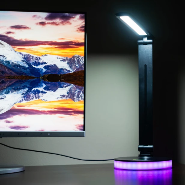 Lampka biurko Bruno Black 5W LED RGB LVNSystem