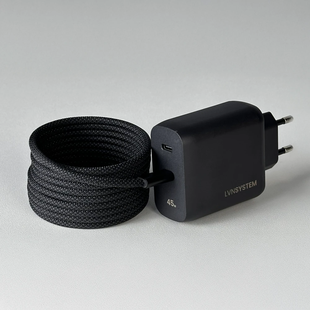 Ładowarka sieciowa GaN 45W PPS USB-C Kabel USB magnetyczny USB-C PD 60W 2m – zdjęcie produktu