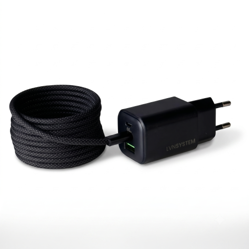 Ładowarka sieciowa GaN 65W USB-C LVN Kabel USB magnetyczny USB-C PD 60W 2m System.png