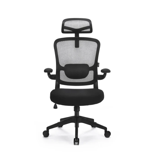 Fotel biurowy Ergo Basic z siatki mesh – widok z przodu