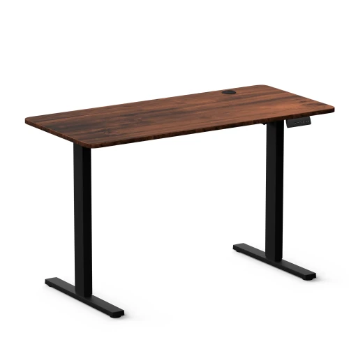 Biurko Control+ 120 retro drewno – widok z lewej