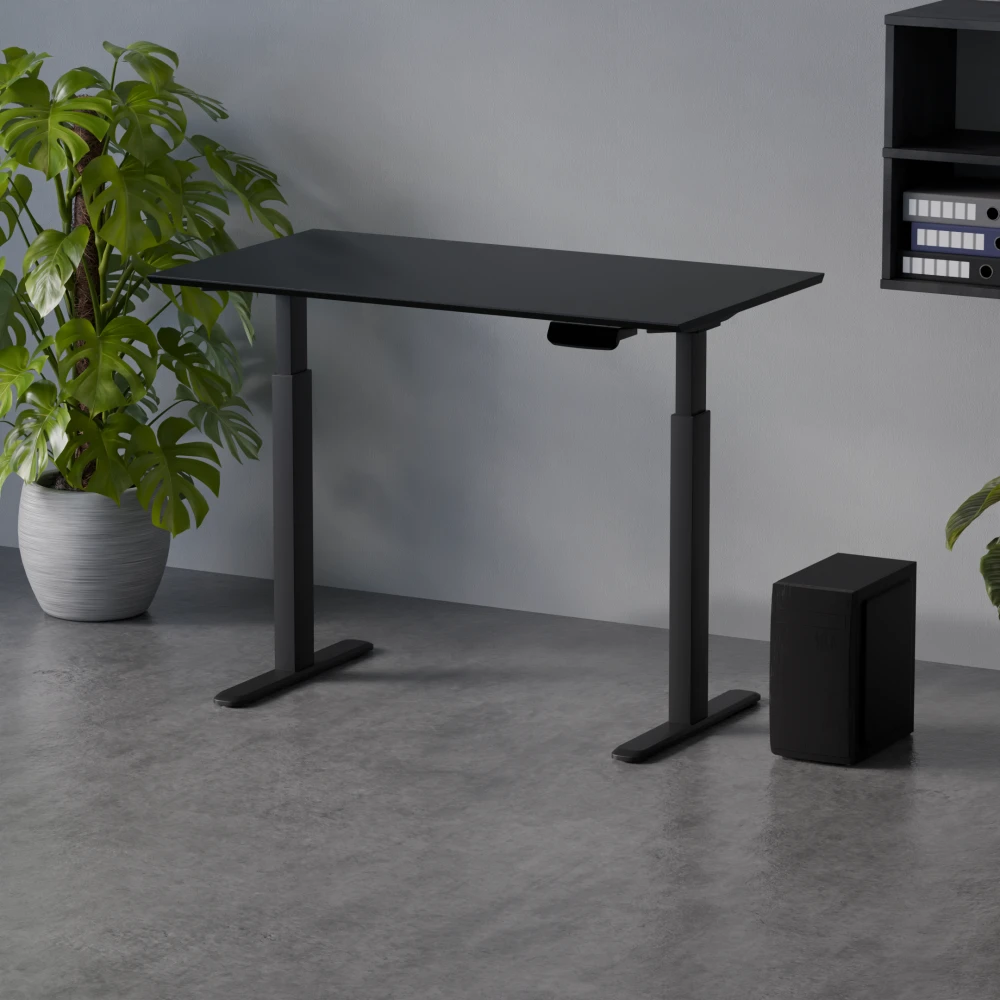 Biurko Control Pro 120 Czarny / Czarny – w aranżacji wnętrza