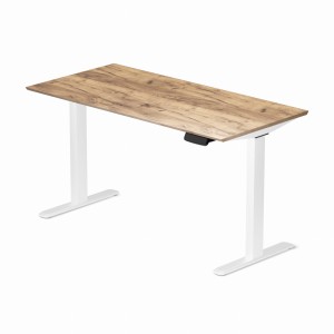Biurko z elektryczną regulacją wysokości Control Pro 140 Biały / Dąb Craft Złoty _03