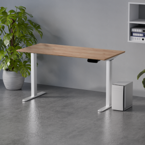 Biurko z elektryczną regulacją wysokości Control Pro 140 Biały / Dąb Craft Złoty _04