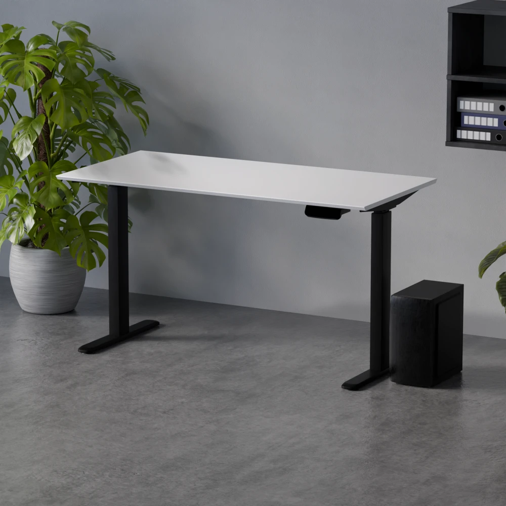 Biurko Control Pro 140 Czarny / Biały – w aranżacji wnętrza
