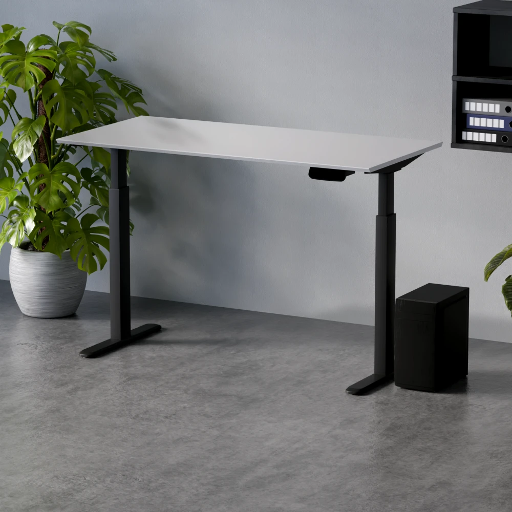 Biurko Control Pro 140 Czarny / Biały – w aranżacji wnętrza