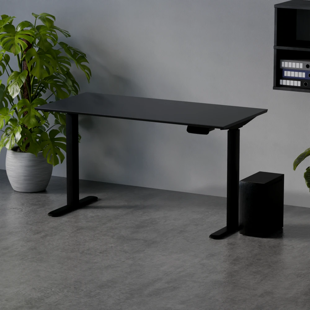 Biurko Control Pro 140 Czarny / Czarny – w aranżacji wnętrza