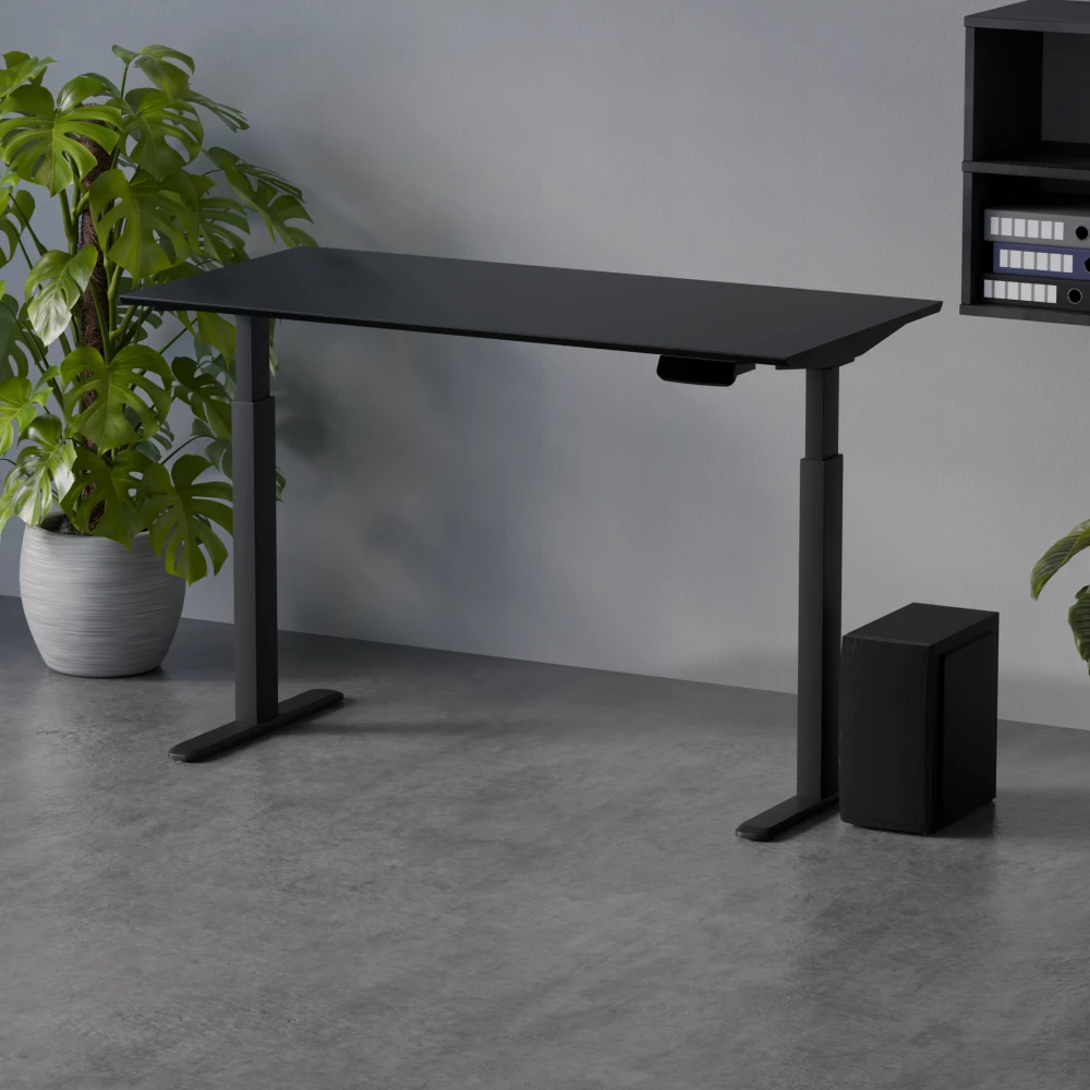 Biurko Control Pro 140 Czarny / Czarny – w aranżacji wnętrza