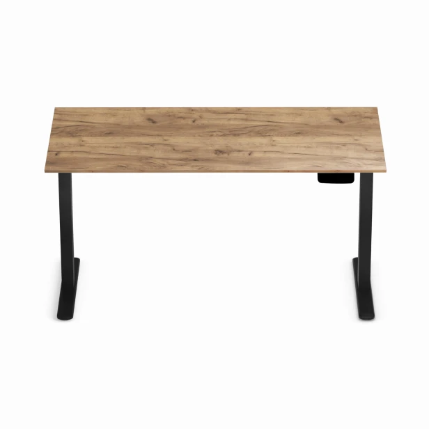 LVNSystem Biurko z elektroniczną regulacją wysokości biurko regulowane Control Pro Czarny / Dąb Craft Złoty _02