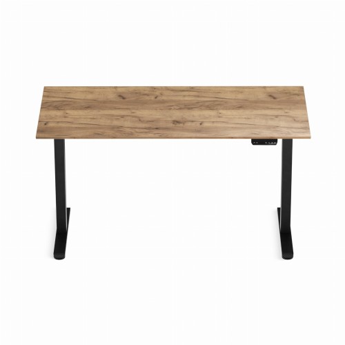 Biurko regulowane z elektryczną regulacją wysokości Control Flex+ 140 LVNSystem Czarny / Dąb Craft Złoty