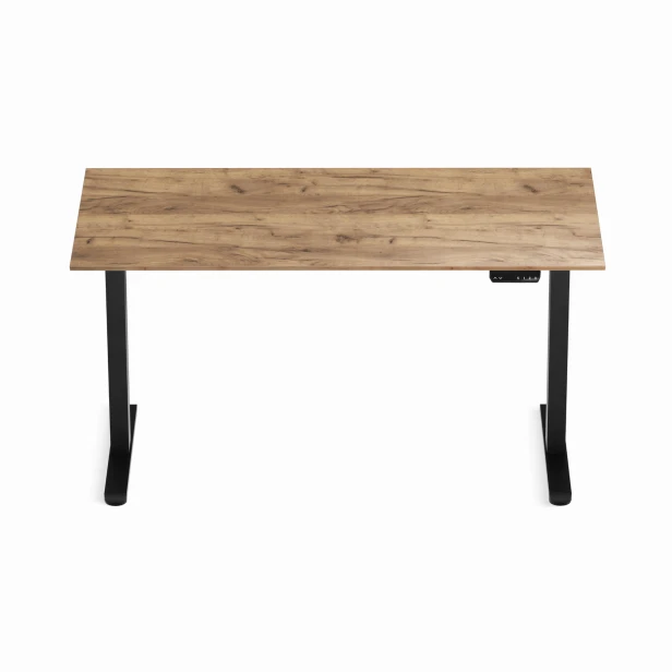 Biurko regulowane z elektryczną regulacją wysokości Control Flex+ 140 LVNSystem Czarny / Dąb Craft Złoty