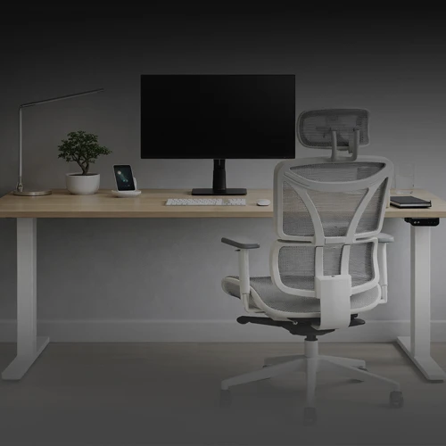 Zestaw biurko regulowane Flex+ i fotel Control Series